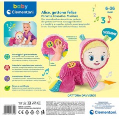 ALICE GATTONA FELICE CLEMENTONI PELUCHE INTERATTIVO PARLANTE EDUCATIVO MUSICALE