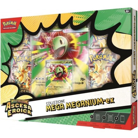 POKEMON ESCESA EROICA TRIO MEGA EMBOAR  EX FERALINGAR EX MEGA MEGANIUM EX