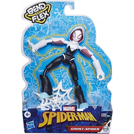 MARVEL SPIDER-MAN GHOST SPIDER BEND AND FLEX HASBRO
