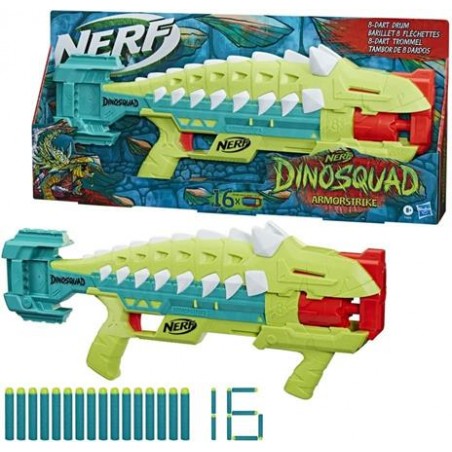 NERF DINOSQUAD ARMORSTRIKE TAMBURO ROTANTE 8 DARDI HASBRO F5855