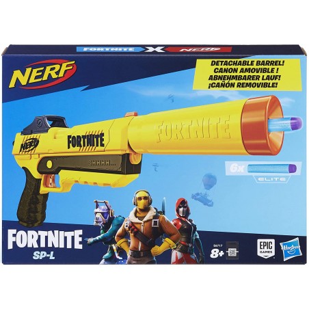 NERF FORTNITE SP L HASBRO E6717 PISTOLA CON 6 DARDI ELITE