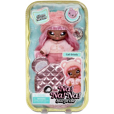 NA NA NA SURPRISE CALI GRIZZLY GLAM  SERIES BAMBOLA E BORSETTA MGA