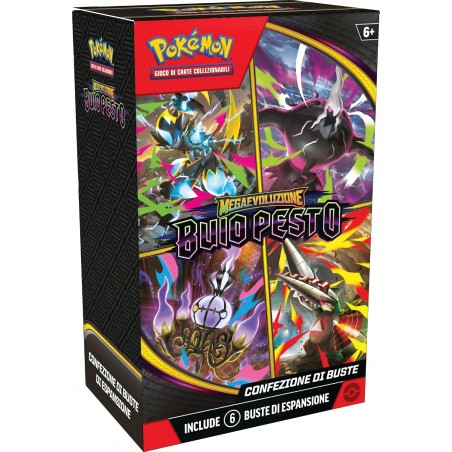 POKEMON MEGAEVOLUZIONE BUIO PESTO  BUNDLE 6 BUSTE
