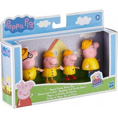 LA FAMIGLIA DI PEPPA PIG CON  L'IMPERMEABILE HASBRO