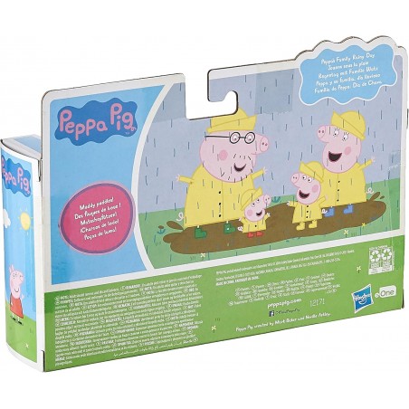 LA FAMIGLIA DI PEPPA PIG CON  L'IMPERMEABILE HASBRO