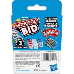 MONOPOLY BID GIOCO DI CARTE F1699 MATTEL 