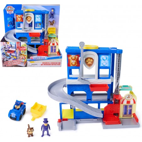 PAW PATROL SEARCH RESCUE HQ QG MISSION DETECTIVE SPIN MASTER