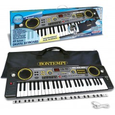 TASTIERA DIGITALE 49 TASTI 200 SUONI 200 RITMI 60 DEMO REC & PLAY BONTEMPI 154920