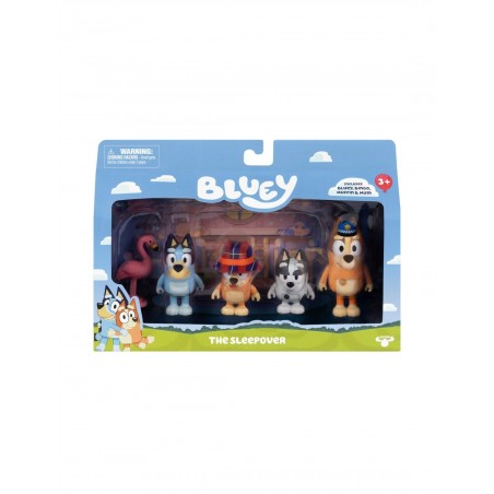 BLUEY ACTION 4 PERSONAGGI PIGIAMA ROCCO GIOCATTOLI