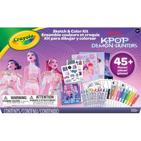 CRAYOLA K POP DEMON HUNTERS KIT DISEGNA  E COLORA