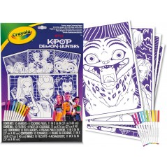 CRAYOLA K POP DEMON HUNTERS MAXI PAGINE IN VELLUTO DA COLORARE