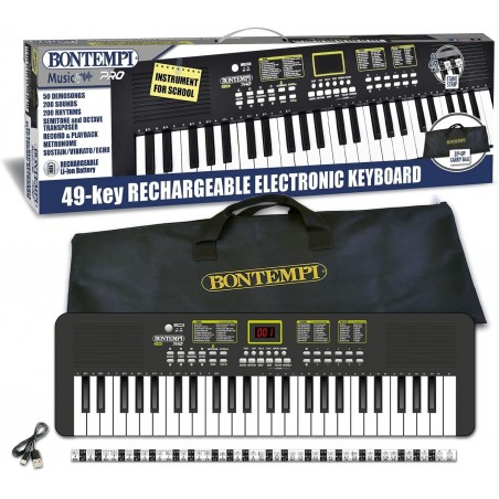 BONTEMPI TASTIERA RICARICABILE 49 TASTI USB C 154987